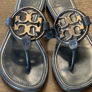 Navy Blue Tory Burch Miller Sandals
